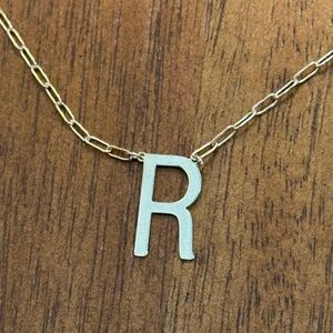 Viale 18K initial “R” Necklace